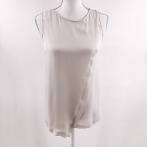 Gentry Portofino Italy Ivory Silk Blouse Sz M $400